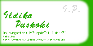 ildiko puspoki business card
